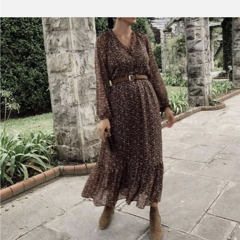 Zara belted midi dress